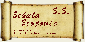 Sekula Stojović vizit kartica